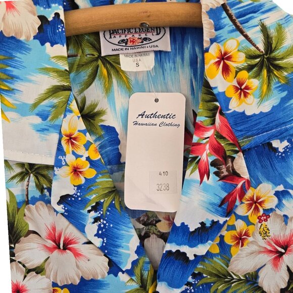 NWT Pacific Legend Hawaiian Shirt Diamond Head Tropical Floral Small - Picture 8 of 9